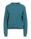 Alpha Studio Woman Sweater Deep Teal Size 10 Merino Wool In Blue