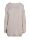 Alpha Studio Woman Sweater Taupe Size 10 Cotton, Cashmere In Grey