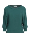 Alpha Studio Woman Sweater Emerald Green Size 12 Cotton
