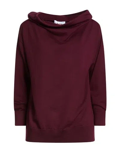 Alpha Studio Woman Sweater Garnet Size 10 Merino Wool In Burgundy