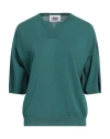 Alpha Studio Woman Sweater Green Size 8 Cotton