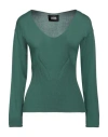 Alpha Studio Woman Sweater Green Size 8 Viscose, Polyester, Polyamide