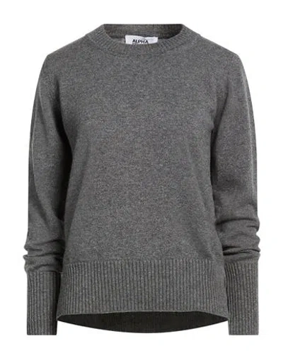 Alpha Studio Woman Sweater Grey Size 10 Cashmere In Gray