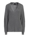 Alpha Studio Woman Sweater Grey Size 10 Merino Wool