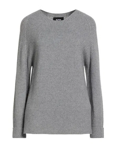 Alpha Studio Woman Sweater Grey Size 10 Wool, Viscose, Polyamide, Cashmere