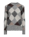 Alpha Studio Woman Sweater Grey Size 12 Mohair Wool, Polyamide In Grey