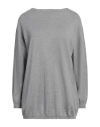 Alpha Studio Woman Sweater Grey Size 8 Cotton, Cashmere