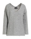 Alpha Studio Woman Sweater Grey Size 8 Polyester, Alpaca Wool, Nylon, Wool