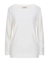 Alpha Studio Woman Sweater Ivory Size 12 Merino Wool, Polyamide In White