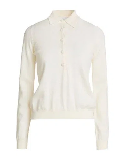 Alpha Studio Woman Sweater Ivory Size 6 Geelong Wool In White