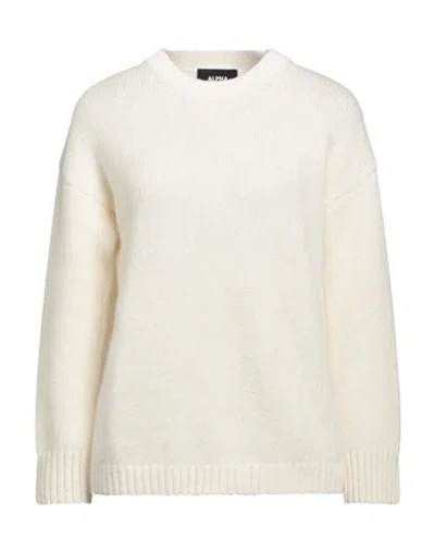 Alpha Studio Woman Sweater Ivory Size 6 Recycled Wool, Viscose, Recycled Polyamide, Recycled Cashmer In White