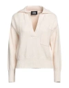 Alpha Studio Woman Sweater Ivory Size 8 Wool, Polypropylene In White