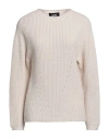 Alpha Studio Woman Sweater Ivory Size 8 Wool In White