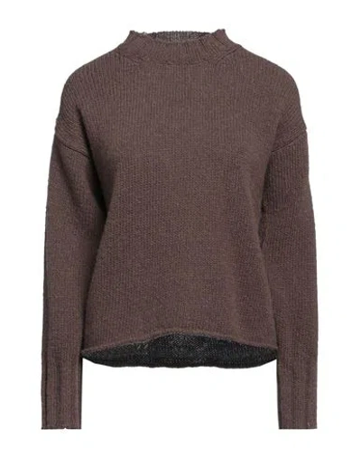 Alpha Studio Woman Sweater Khaki Size 12 Wool In Brown