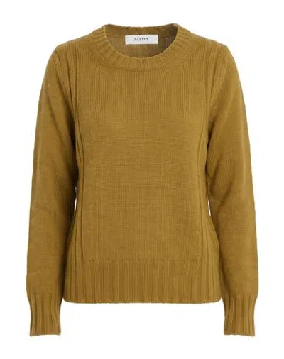 Alpha Studio Woman Sweater Khaki Size 4 Wool, Cashmere In Brown