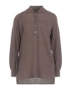 Alpha Studio Woman Sweater Khaki Size 6 Baby Alpaca Wool, Recycled Polyamide, Polyamide