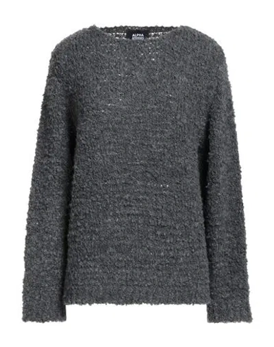 Alpha Studio Woman Sweater Lead Size 10 Acrylic, Wool, Mohair Wool, Polyester