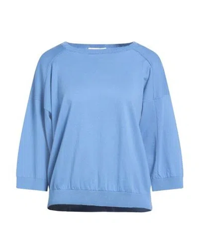 Alpha Studio Woman Sweater Light Blue Size 10 Cotton