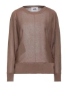 Alpha Studio Woman Sweater Light Brown Size 6 Viscose, Polyester