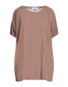 Alpha Studio Woman Sweater Light Brown Size 6 Viscose, Polyester In Beige
