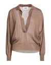 Alpha Studio Woman Sweater Light Brown Size 8 Viscose, Polyester In Nude