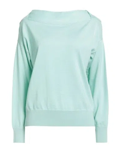 Alpha Studio Woman Sweater Light Green Size 10 Merino Wool