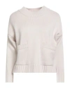 Alpha Studio Woman Sweater Light Grey Size 10 Merino Wool