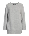 Alpha Studio Woman Sweater Light Grey Size 10 Recycled Wool, Viscose, Polyamide, Recycled Polyamide In Grey