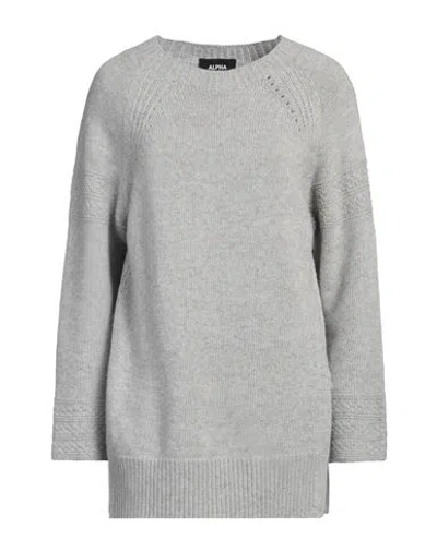 Alpha Studio Woman Sweater Light Grey Size 10 Recycled Wool, Viscose, Polyamide, Recycled Polyamide