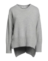 Alpha Studio Woman Sweater Light Grey Size 10 Wool, Viscose, Polyamide, Cashmere In Grey