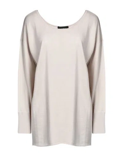 Alpha Studio Woman Sweater Light Grey Size 8 Merino Wool