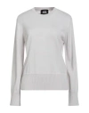 Alpha Studio Woman Sweater Light Grey Size 8 Merino Wool In White