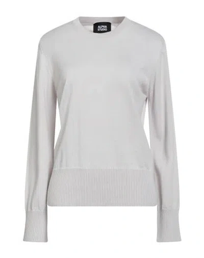 Alpha Studio Woman Sweater Light Grey Size 8 Merino Wool In Gray