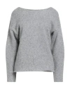 Alpha Studio Woman Sweater Light Grey Size 8 Polyester, Alpaca Wool, Nylon, Wool