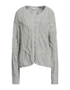 Alpha Studio Woman Sweater Light Grey Size 8 Wool, Alpaca Wool, Polyamide