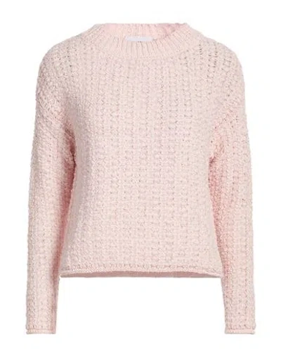Alpha Studio Woman Sweater Light Pink Size 2 Cotton, Polyamide