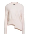 Alpha Studio Woman Sweater Light Pink Size 8 Cotton