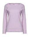 Alpha Studio Woman Sweater Lilac Size 8 Cotton In Purple
