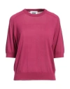 Alpha Studio Woman Sweater Magenta Size 8 Cotton In Magenta