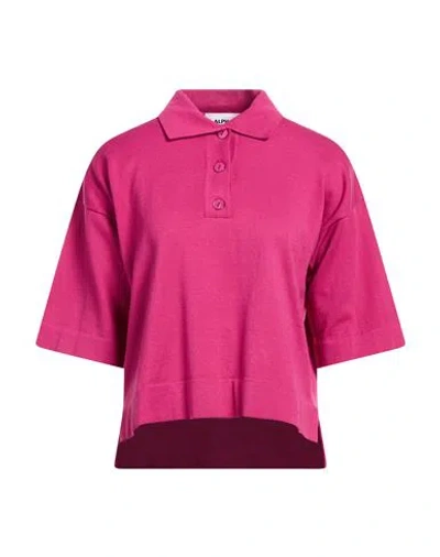 Alpha Studio Woman Sweater Magenta Size 10 Cotton In Purple