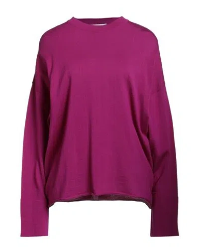 Alpha Studio Woman Sweater Magenta Size 10 Merino Wool In Purple