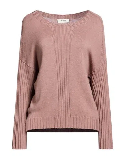 Alpha Studio Woman Sweater Mauve Size 8 Merino Wool In Pink