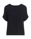 Alpha Studio Woman Sweater Midnight Blue Size 10 Merino Wool