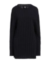 Alpha Studio Woman Sweater Midnight Blue Size 10 Wool, Cashmere