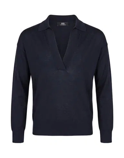Alpha Studio Woman Sweater Midnight Blue Size 2 Merino Wool