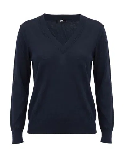 Alpha Studio Woman Sweater Midnight Blue Size 4 Cotton