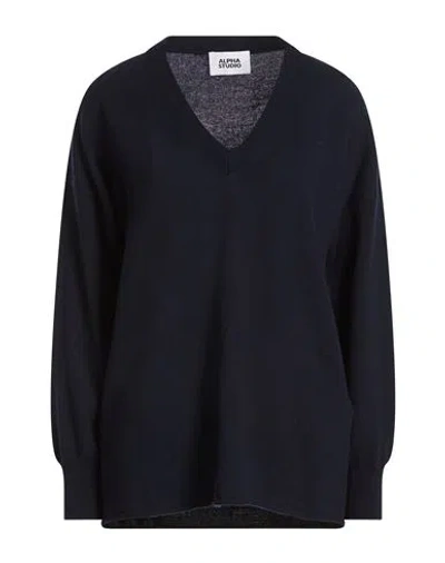 Alpha Studio Woman Sweater Black Size 10 Wool, Cashmere