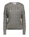 Alpha Studio Woman Sweater Military Green Size 10 Viscose, Polyester In Green
