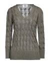 Alpha Studio Woman Sweater Military Green Size 12 Viscose, Polyester
