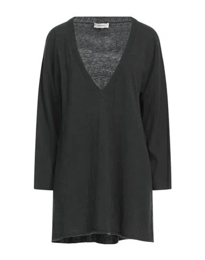 Alpha Studio Woman Sweater Military Green Size Onesize Recycled Wool, Viscose, Polyamide, Cashmere In Black